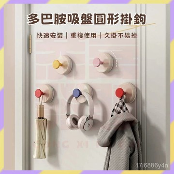 現貨+隔日達🤞多巴胺掛鉤 真空吸盤掛鉤 門上掛鉤 無痕掛鉤 免打孔掛鉤 強力掛勾 浴室掛勾 牆壁掛鉤 衣帽掛鉤 掛衣勾