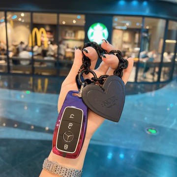 適用奔馳鑰匙套新c級c260l包e級e300l殼a200l車glb/glc/gle350男