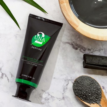 活肽定敏炭立潔黑牙膏 100ml - UNA