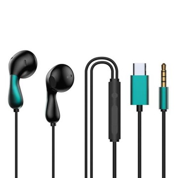 有線耳機高音質入耳式typec接口線控帶麥圓孔安卓手機耳塞通用