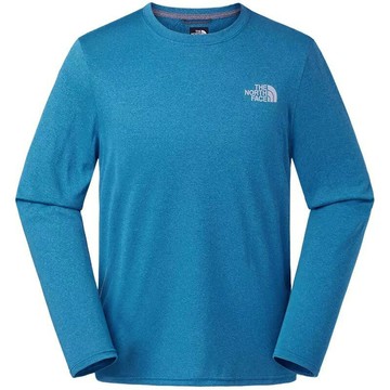 [ THE NORTH FACE ] 男 F-XD Logo圓領長T恤 藍 / NF0A2XX19FV {M}