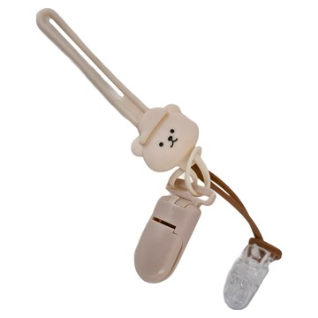 CiTYWALKER 城市漫遊 矽膠小熊帽夾-米色(2入)  1組