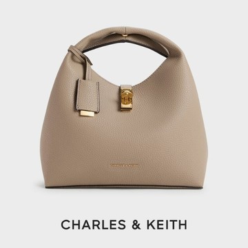 【CHARLES & KEITH】Chance 金屬釦水桶包｜夏季新品｜快速出貨｜小CK｜官方直營