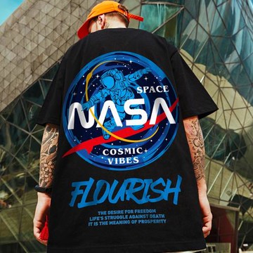 oversize歐美潮牌胖子嘻哈寬松短袖T恤男潮港風青年大碼潮流半袖