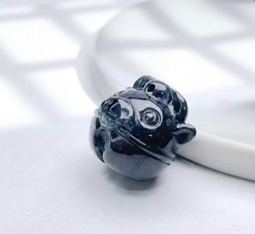 烏雞種翡翠牛牛鈴鐺項鍊 | 天然緬甸玉A貨翡翠 | 送禮