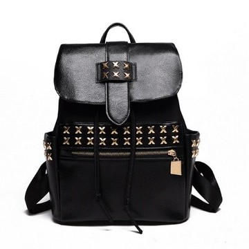 現貨+預購 後背包鉚釘雙肩包-街頭百搭時尚酷炫女包包73fd30【獨家進口】【米蘭精品】