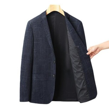羅蒙休閑西服男單西春秋季2025新款商務正裝修身中年爸爸西裝外套