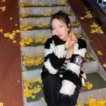 周揚青同款2023春季新款加厚軟糯條紋毛衣開衫女冬套頭毛衣外套潮