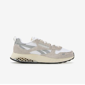 Reebok CL Leather Hexalite [100032781] 男 休閒鞋 運動 反光 蜂巢 緩震 灰白