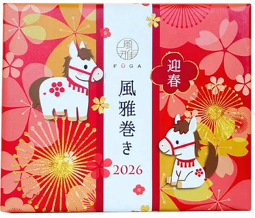 日本老字號百年老店熊本FUGA風雅卷手工綜合豆海苔捲菓子禮盒超好吃2026年新年馬年限定限量版禮盒現貨