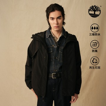 Timberland 男款黑色防水外套|A68XF001