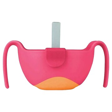 b.box 專利吸管三用碗 澳洲設計 適用六個月以上  草莓粉  1組