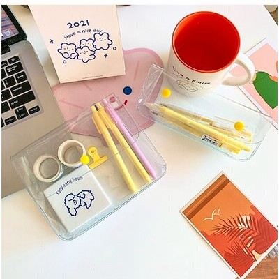 2点セットins 韓国風 ペンケース 筆箱 ふでばこ かわいい ジッパー 文房具 豊富 大容量 収納 携帯便利 小物入れ クリア 透明 韓国 ペンケース 筆箱おしゃれ ペンポーチ 通販 Lineポイント最大get Lineショッピング