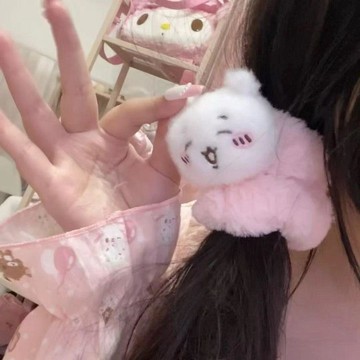 都想擁有的好物分享👏可愛毛絨吉伊卡哇髮圈甜美少女頭飾小衆軟萌卡通雙馬尾禮物髮飾