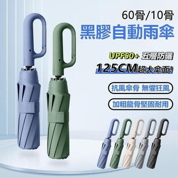 環扣手柄自動傘 125CM超大傘面 抗UV 遮陽傘 晴雨傘 自動傘 雨傘 折疊傘 摺疊傘 戶外 旅遊必備