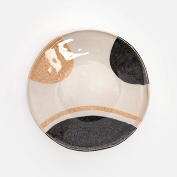 奧可利陶瓷平盤21.4cm 寫意米