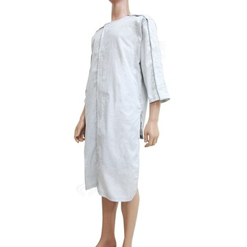 來而康 銀享服 Dr Paul 容易穿脫之連身護理衣 H133 灰條紋 方便尿袋放置 台灣製造