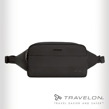 【Travelon美國防盜包】Roam防盜斜肩包-聯名款(TL-43678A黑/旅遊腰包/旅遊隨身)