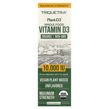 Triquetra Health, Plant-D3® Whole Food Vitamin D3, Unflavored, 1 fl oz (30 ml)