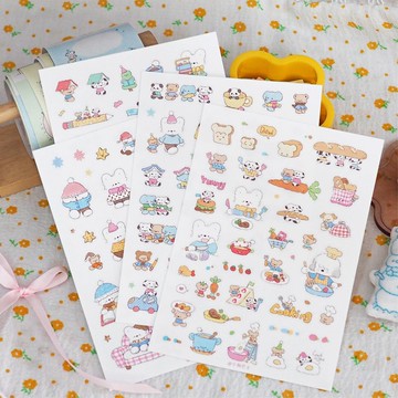 小狗巴士VOL.16 可愛小狗 合成紙貼紙/手帳拼貼裝飾貼紙/咕卡拼貼