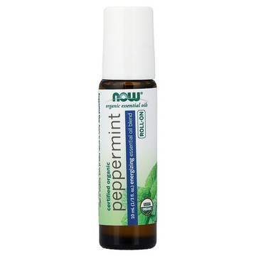 NOW Foods, 有機精油，薄荷味走珠，1/3 液量盎司（10 毫升）