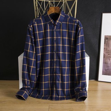 性價比好貨！冬季加絨襯衫男士保暖休閑格紋襯衣一線品牌剪標男裝