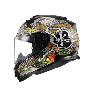 LS2 安全帽 FF800 STORM-II 龍神 消光黑金 內墨鏡 耳機槽 排齒插扣 全拆洗 全罩