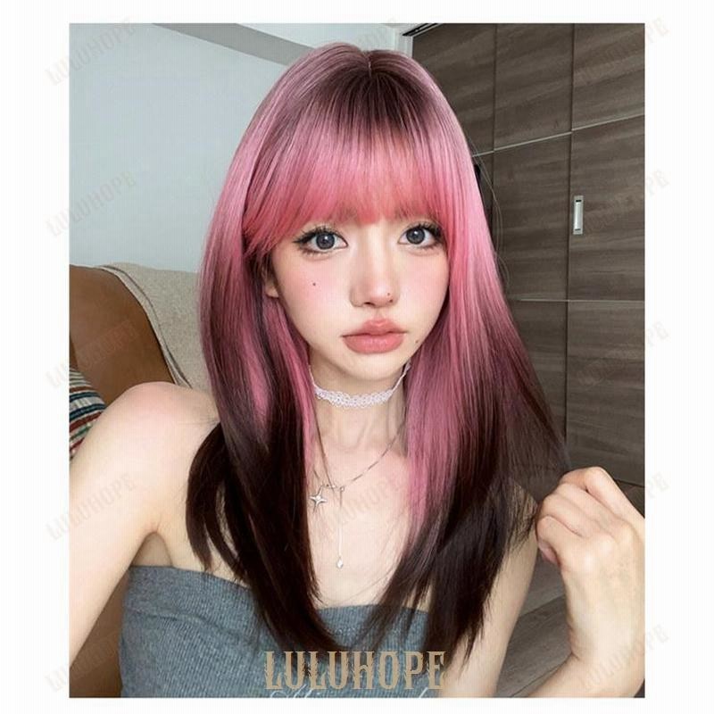 Amazon.co.jp: 女性用前髪付きカーリーヘアウィッグ人毛ウィッグ