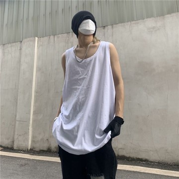 內搭神器 長版 內搭 背心 圓弧下擺 梯形下擺 單穿 明星 穿搭 必備 潮流 素色背心 純棉 Y2143