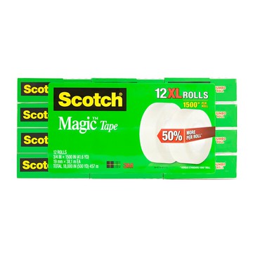 3M 隱形膠帶補充包 19公釐 X 38.1公尺 12入 (兩組)