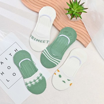 綠白色系襪套-2雙入-多款任選