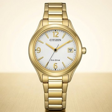 CITIZEN星辰 LADYS系列 光動能 經典時尚腕錶 33.5mm / FE6122-64A