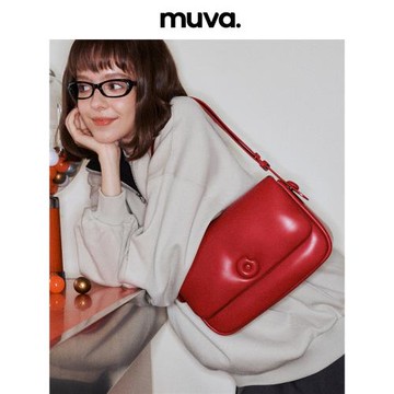 MUVA軟皮云朵包大號 小方包高級時尚2023新款流行小眾單肩腋下包