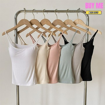 【可拆卸胸墊】吊帶 背心 打底衫 內搭 美背 吊帶背心 無鋼圈無痕 四季通用 瑜伽運動 內搭外穿