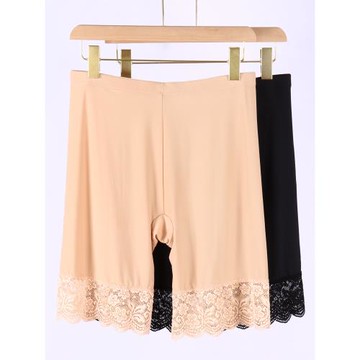 大碼冰絲安全褲高腰胖mm防走光防磨腿不卷邊五分平角打底褲超薄夏