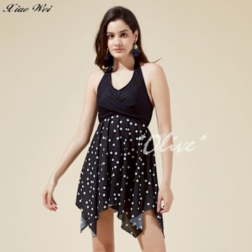 蘋果品牌  時尚大女連身裙泳裝 NO.1104158