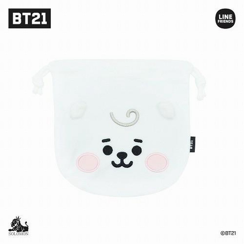 BTS 防弾少年団 BT21 公式グッズ FACE POUCH ポーチ 巾着袋