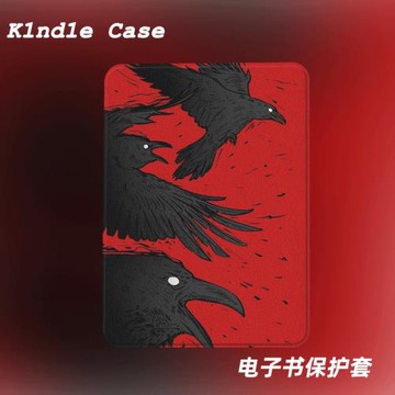 暗黑風烏鴉適用kindle7代電子書保護套kpw123軟殼958全包防摔休眠