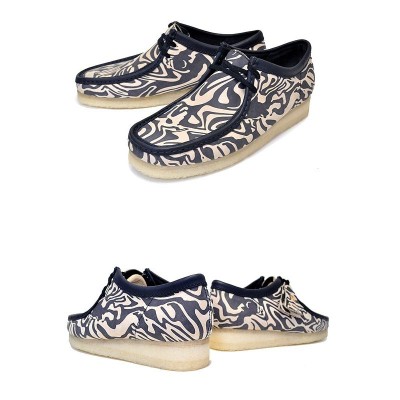 クラークス ワラビー ロー ウータン・クラン CLARKS WALLABEE LOW Wu Tang Clan NAVY MULTI 47057  ネイビーマルチ メンズ Ice Cream Glaciers of Ice メンズ | LINEブランドカタログ