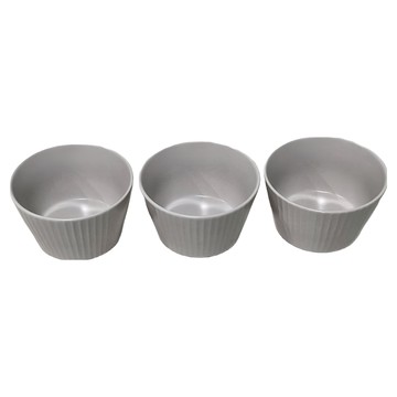 JUST HOME 麥田陶瓷飯碗  灰色  3個