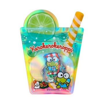 【震撼精品百貨】KeroKeroKeroppi 大眼蛙~日本Sanrio三麗鷗 大眼蛙夾鏈袋造型貼紙組30枚入-汽水*76959