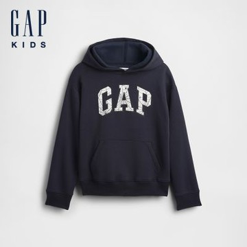 【GAP】兒童Gap × Marvel漫威聯名蜘蛛人休閒Logo帽T-海軍藍(909720)