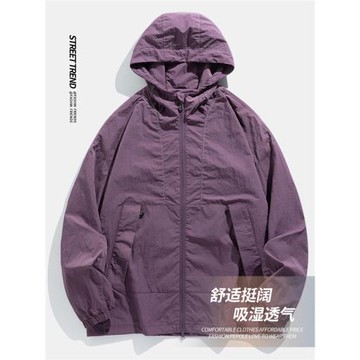 山系露營風穿搭 男女情侶戶外防風防水挺括寬松連帽工裝夾克外套