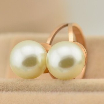 現貨+預購 玫瑰金戒指 珍珠銀飾-雙線時尚精選母親節生日情人節禮物女飾品71am48【獨家進口】【米蘭精品】