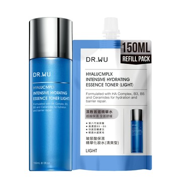 DR.WU 玻尿酸保濕精華化妝水(清爽型)150ML+補充包150ML
