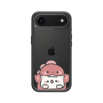 iPhone Air Mod NX -邊框背蓋組合 (相機按鈕) 黑 - fluffystar 毛絨絨星人 - 小恐龍Nini