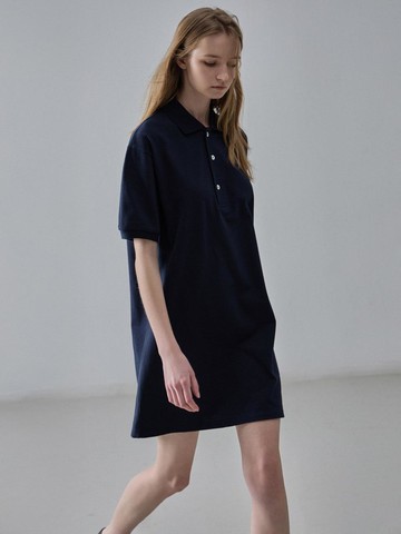 Timeless Pique Mini Dress [Navy]
