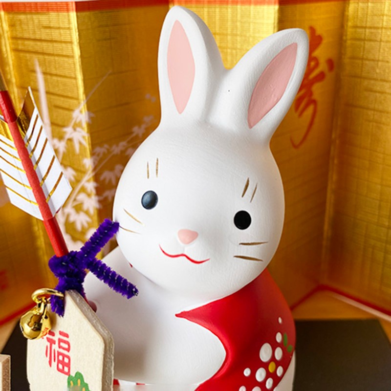 陶器 うさぎ 貯金箱 ウサギ 兎 rabbit 卯 - 通販 - www