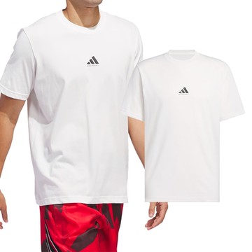 Adidas ADI BB GFX Tee 男款 白色 運動 休閒 訓練 慢跑 上衣 圓領 短袖 JI7572