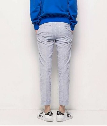 韓國條紋褲 休閒褲 穿搭 休閒